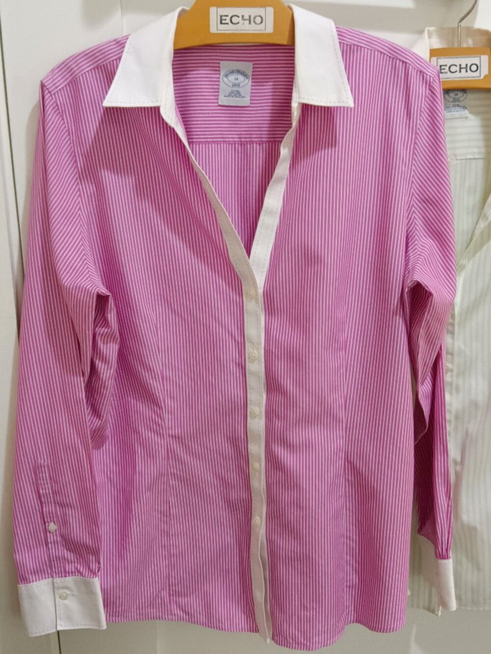 Brooks Brothers Fitted Non-Iron Cotton Shirts Stripes & Pick Stitch -Set of 3 - Picture 3 of 13